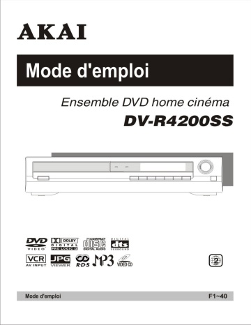 Manuel du propriétaire | Akai DVR4200SS Manuel utilisateur | Fixfr