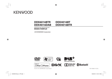 Manuel du propriétaire | Kenwood DDX4016BT Manuel utilisateur | Fixfr