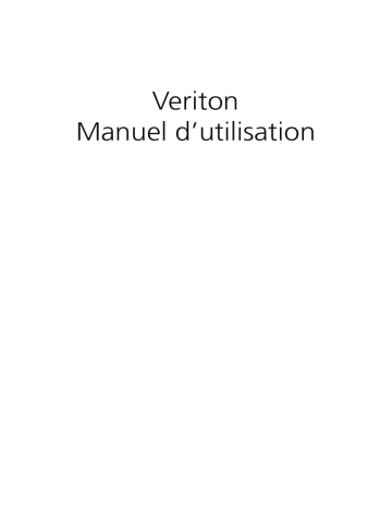 Manuel du propriétaire | Acer VERITON1000 Manuel utilisateur | Fixfr