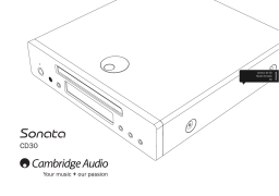 Cambridge Audio SONATA CD30 Manuel utilisateur