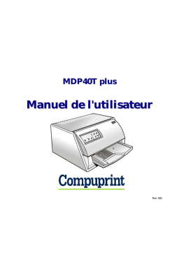 Compuprint MDP 40 T plus Transactional Printer Manuel utilisateur