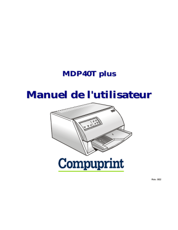 Compuprint MDP 40 T plus Transactional Printer Manuel utilisateur | Fixfr