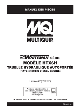 MQ Multiquip HTX6H Truelles ride-on Manuel utilisateur