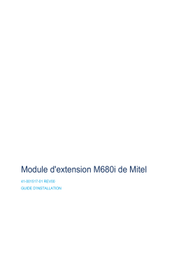 Mitel M680 Expansion Module Guide d'installation