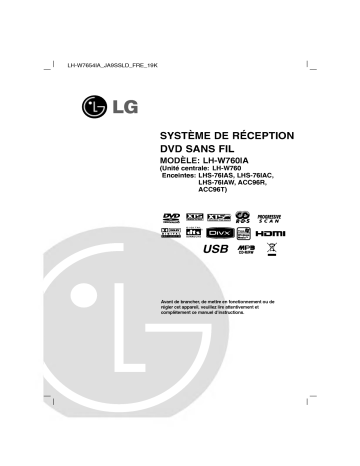 LH-W7634IA | LG LH-W7654IA Manuel du propriétaire | Fixfr