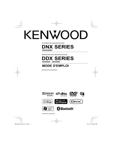DDX 5056 | DNX 5260 BT | Kenwood DDX 5026 Mode d'emploi | Fixfr