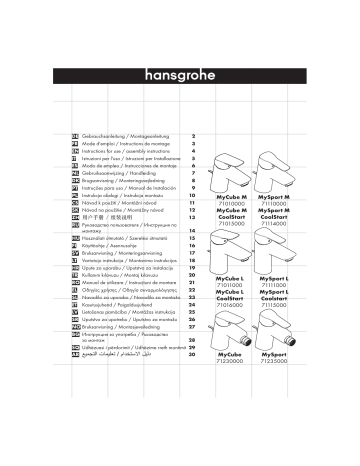 Hansgrohe Mysport L Mode d'emploi | Fixfr