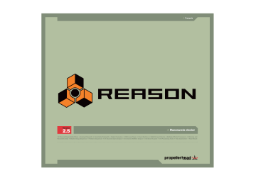 Manuel du propriétaire | Propellerhead Reason 2.5 Manuel utilisateur | Fixfr