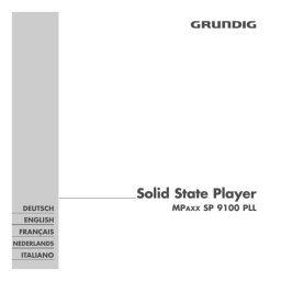 Grundig MPaxx SP9100 PLL Mode d'emploi