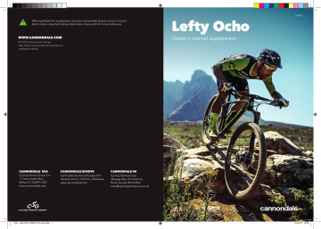 Cannondale Lefty Ocho Manuel du propriétaire | Fixfr