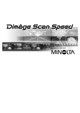 Konica Minolta SCAN SPEED Manuel utilisateur