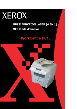 Xerox WORKCENTRE PE16 Manuel utilisateur