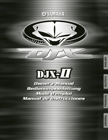 Manuel du propriétaire | Yamaha DJX-II Manuel utilisateur | Fixfr