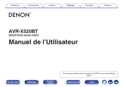 Denon AVR X520BT Manuel utilisateur