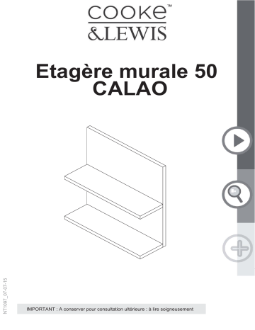 Cooke & Lewis Calao 50 cm Mode d'emploi | Fixfr