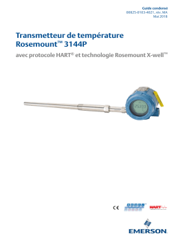 Rosemount 3144P Transmetteur de température avec protocole HART® et technologie X-well™ Manuel utilisateur