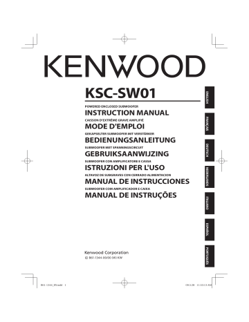 Manuel du propriétaire | Kenwood KSC-SW01 Manuel utilisateur | Fixfr