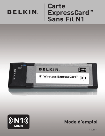 Manuel du propriétaire | Belkin EXPRESS CARTE WIFI N1 #F5D8071FR Manuel utilisateur | Fixfr