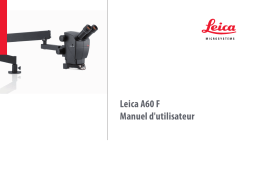 Leica Microsystems A60 F Routine Manual Manuel utilisateur