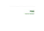 Sony P900 Manuel utilisateur