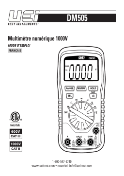 UEi DM505 1000V Multimeter Electrical Manuel du propriétaire