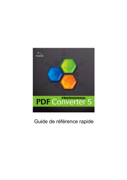 Nuance PDF Converter 5 Professional Mode d'emploi