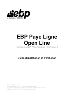 EBP Paye Ligne Open Line 2016 Manuel utilisateur