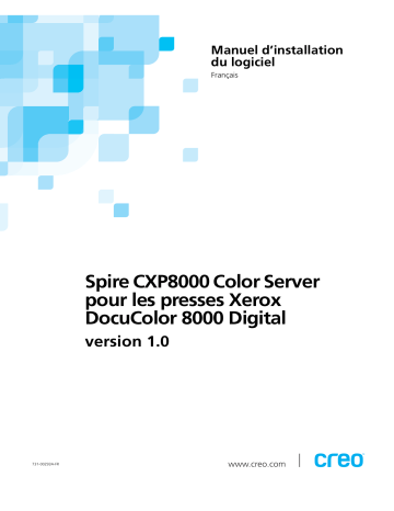 Xerox DocuColor 7000/8000 Digital Press Guide d'installation | Fixfr