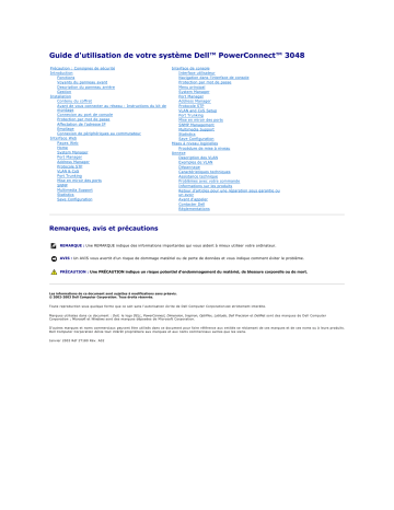 Dell PowerConnect 3048 Manuel utilisateur | Fixfr
