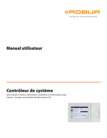 Robur K18 HEAT PUMP Manuel utilisateur | Fixfr