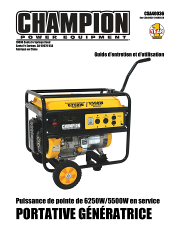 Champion Power Equipment 40036 Manuel utilisateur | Fixfr