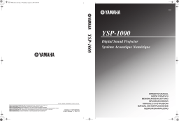 Yamaha YSP-1000 Manuel utilisateur