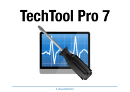 Micromat TechTool Pro 7 Manuel utilisateur