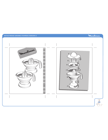 Moulinex BKB246 presse-agrumes vitapress 600 Manuel utilisateur | Fixfr