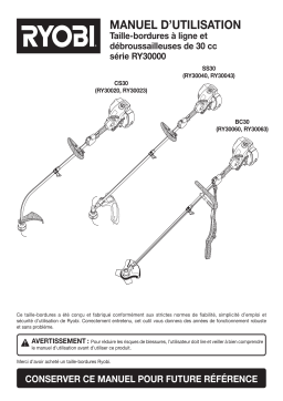 Ryobi RY30020 Manuel utilisateur