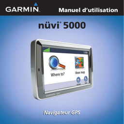 Garmin Nuvi 5000 Manuel utilisateur