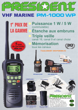 PRESIDENT PM-1000 WP Manuel utilisateur