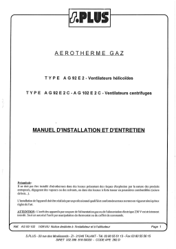 S.PLUS AG 102 E2C Manuel utilisateur