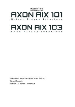 Terratec AXON AIX 101 MANUAL 1.0 Manuel utilisateur