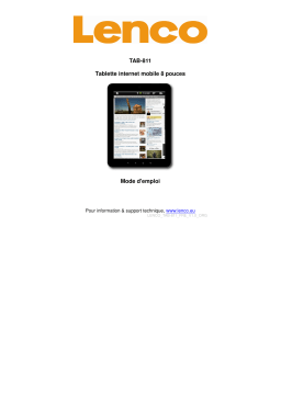 Lenco Tab 811 Mode d'emploi