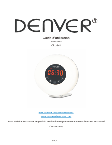 Denver CRL-341 Clockradio Manuel utilisateur | Fixfr