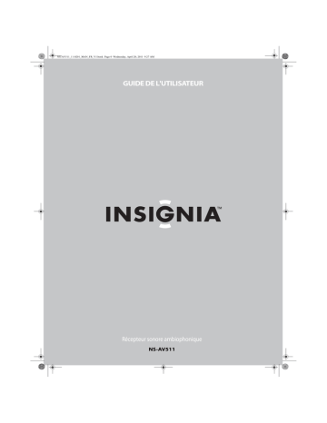Insignia NS-AV511 450W 5.1-Ch. A/V Home Theater Receiver Manuel utilisateur | Fixfr