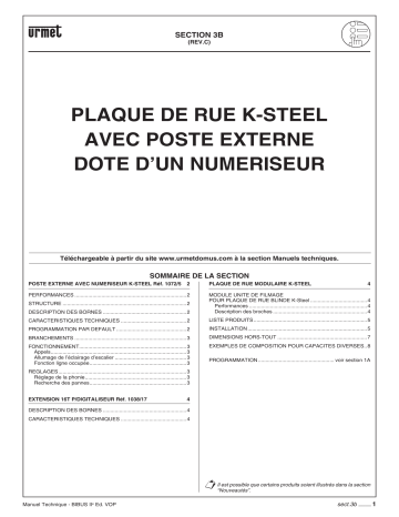 urmet domus MT124-021 F - Systeme Bibus II ed. VOP Manuel utilisateur | Fixfr