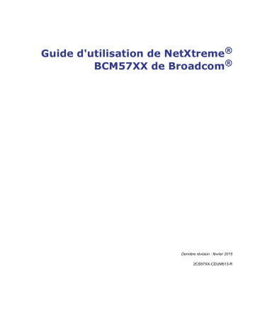 Dell Broadcom NetXtreme Family of Adapters Manuel utilisateur | Fixfr