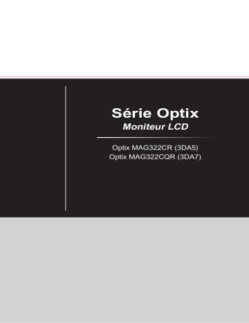 MSI Optix MAG322CR monitor Manuel utilisateur | Fixfr