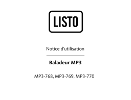 Listo BALADEUR MP3-770 Manuel utilisateur