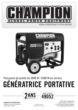 Champion Power Equipment 49052 Manuel utilisateur