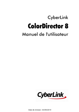 CyberLink ColorDirector 8 Manuel utilisateur