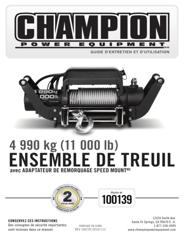 Champion Power Equipment 100139 Manuel utilisateur | Fixfr