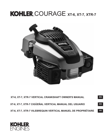 Manuel du propriétaire | Kohler XT-7 Manuel utilisateur | Fixfr